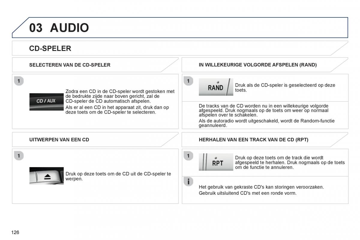 Peugeot 107 handleiding / page 128