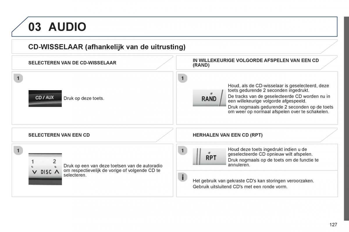 Peugeot 107 handleiding / page 129