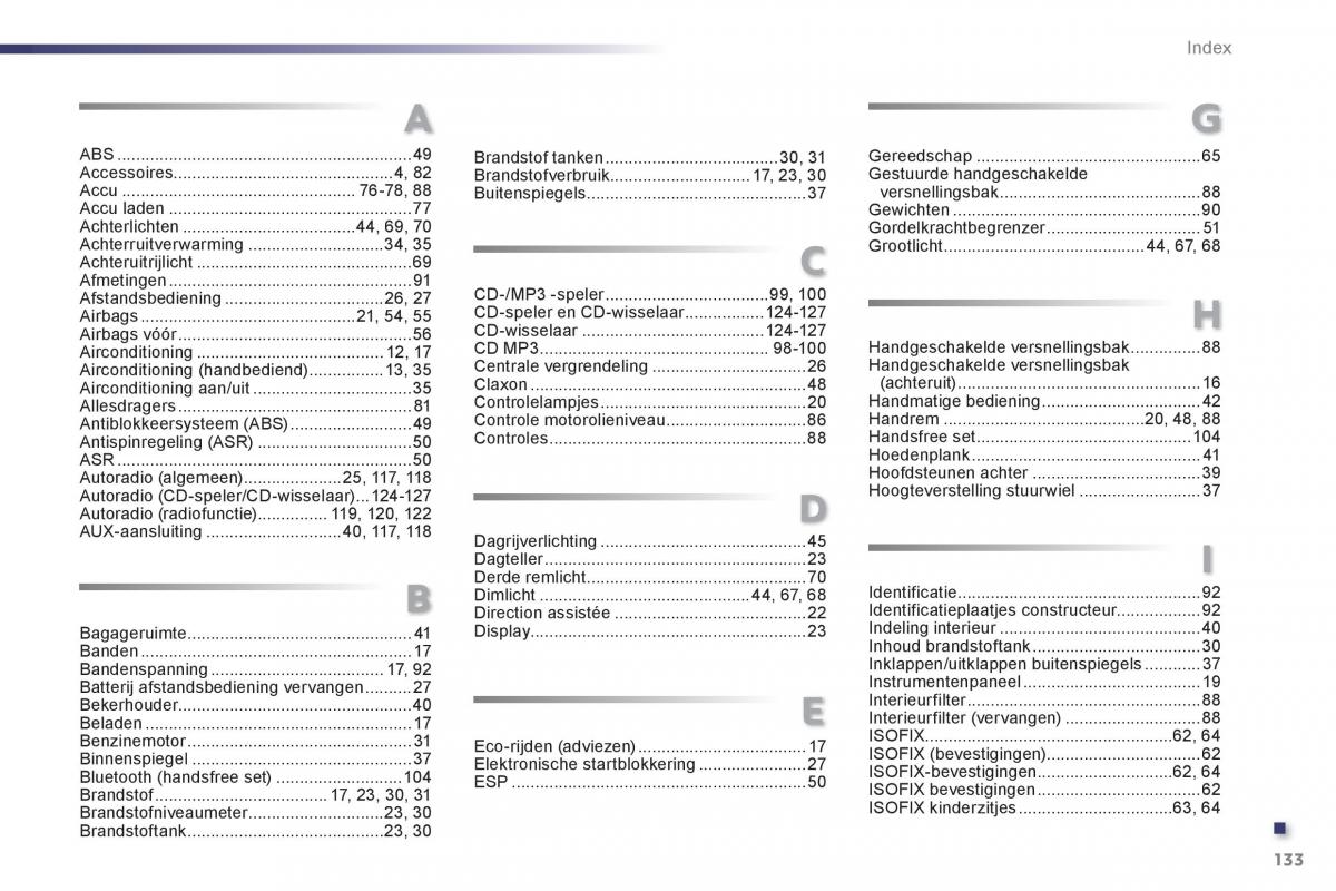 Peugeot 107 handleiding / page 135