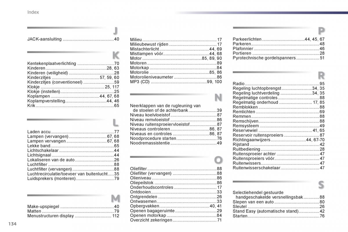 Peugeot 107 handleiding / page 136