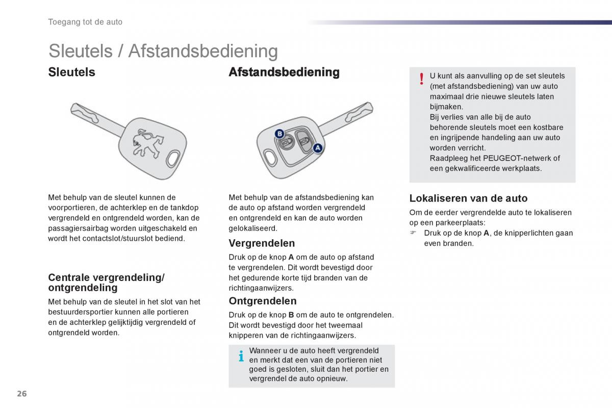 Peugeot 107 handleiding / page 28