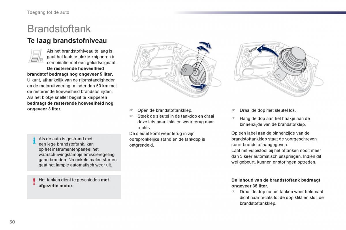 Peugeot 107 handleiding / page 32