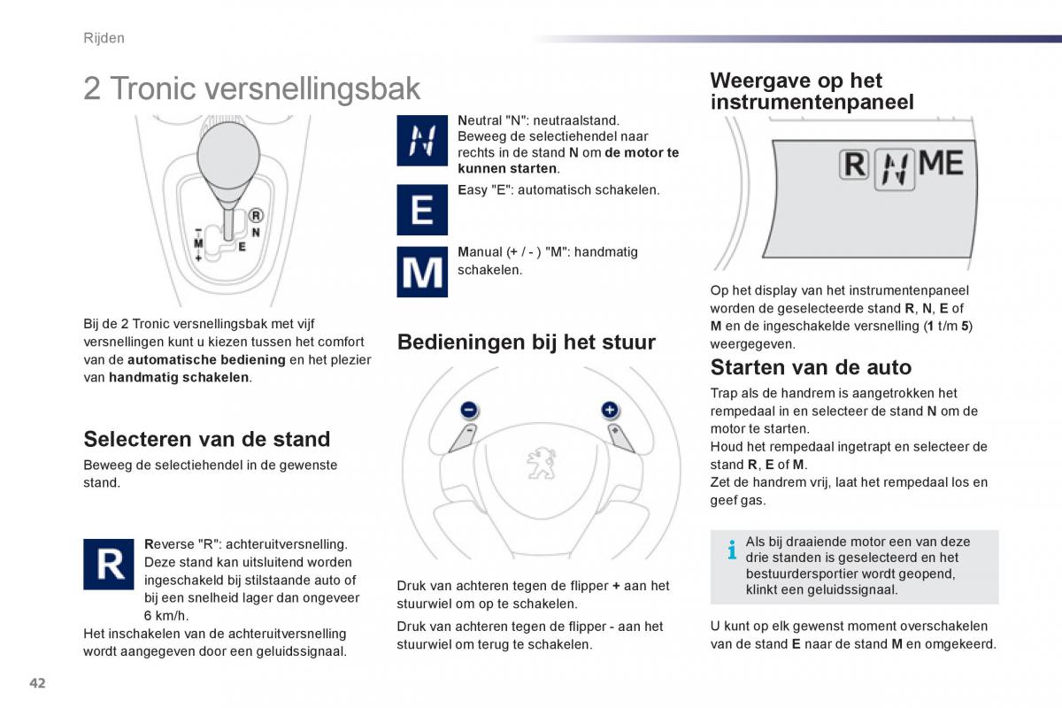 Peugeot 107 handleiding / page 44