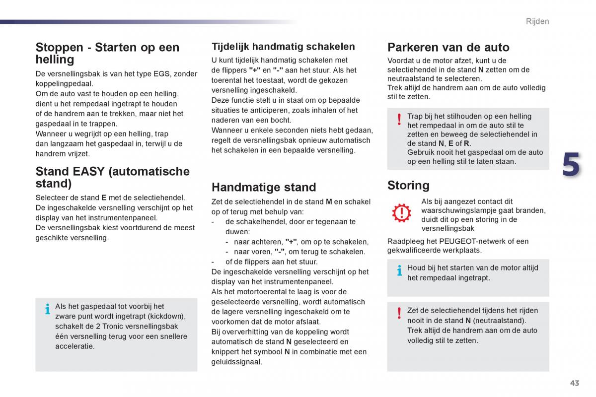 Peugeot 107 handleiding / page 45