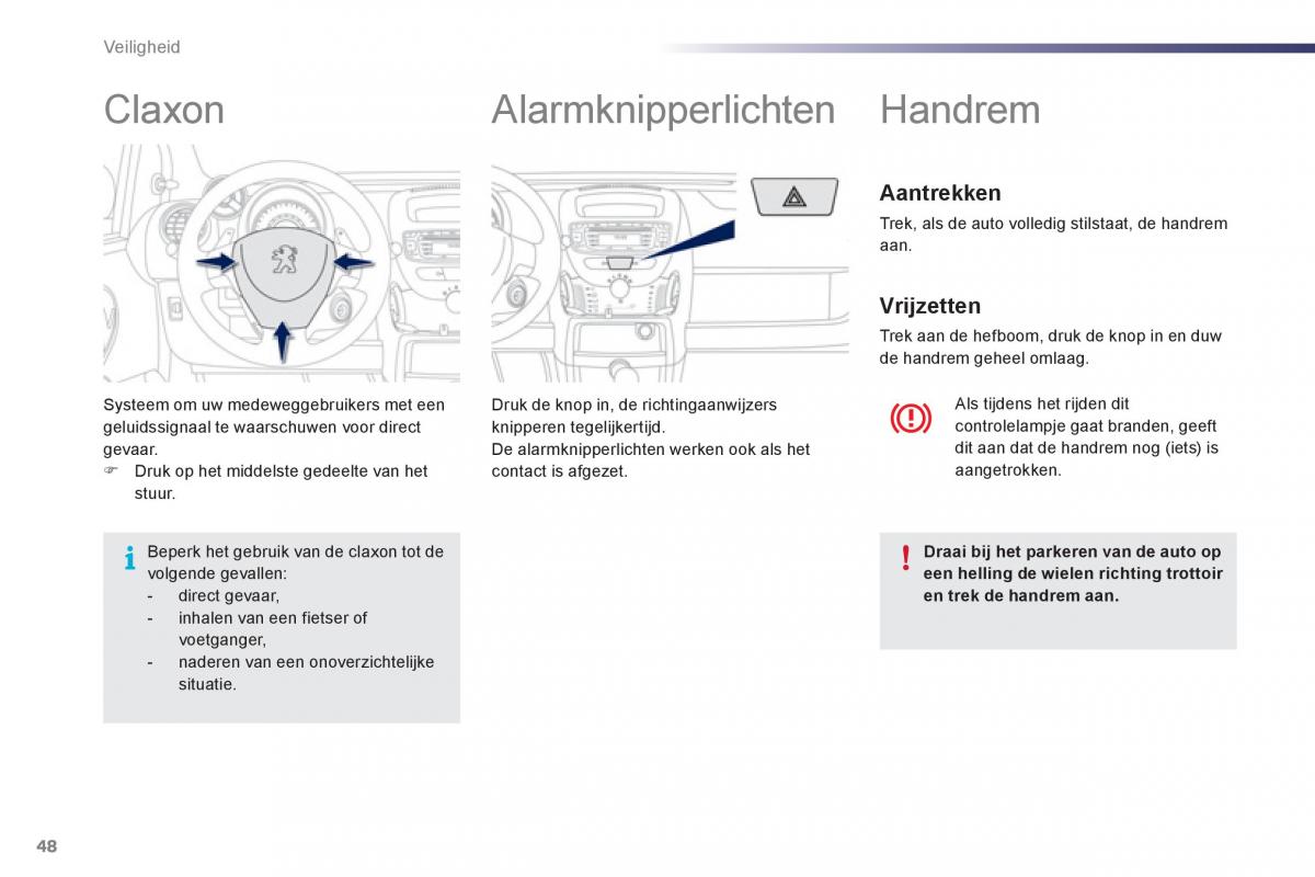 Peugeot 107 handleiding / page 50