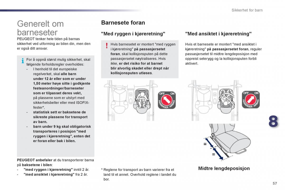 Peugeot 107 bruksanvisningen / page 59