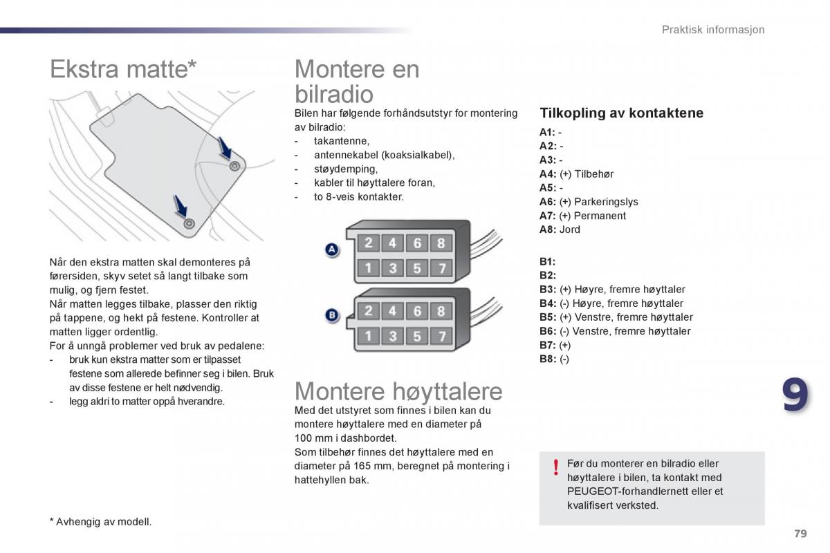 Peugeot 107 bruksanvisningen / page 81