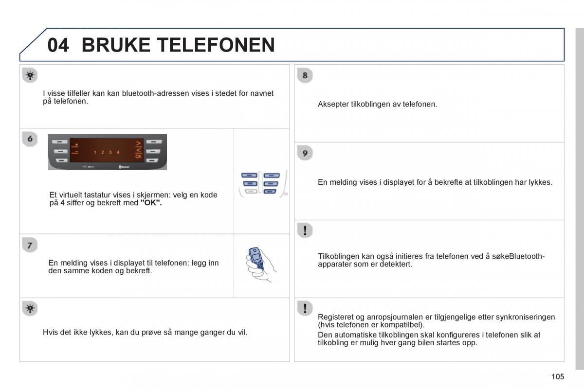 Peugeot 107 bruksanvisningen / page 107