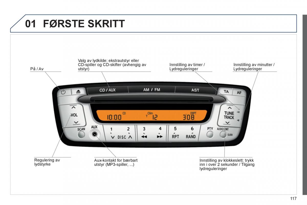 Peugeot 107 bruksanvisningen / page 119