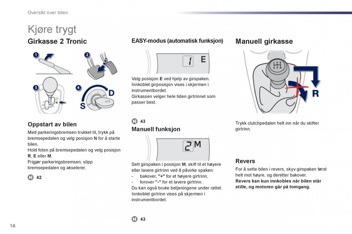 Peugeot 107 bruksanvisningen / page 18