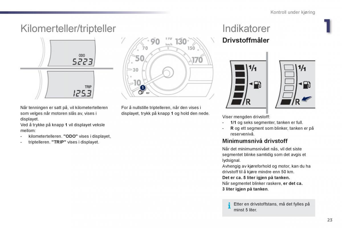 Peugeot 107 bruksanvisningen / page 25