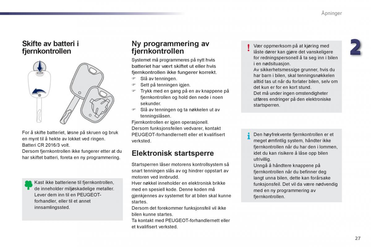 Peugeot 107 bruksanvisningen / page 29