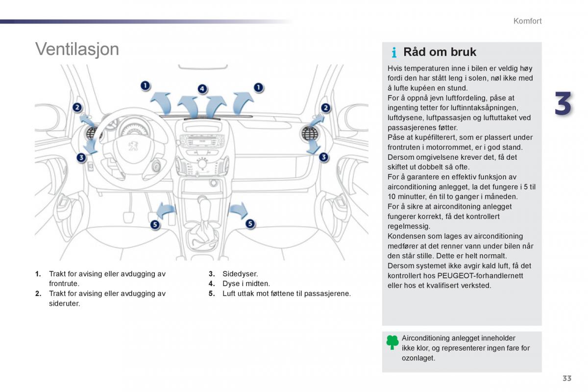 Peugeot 107 bruksanvisningen / page 35