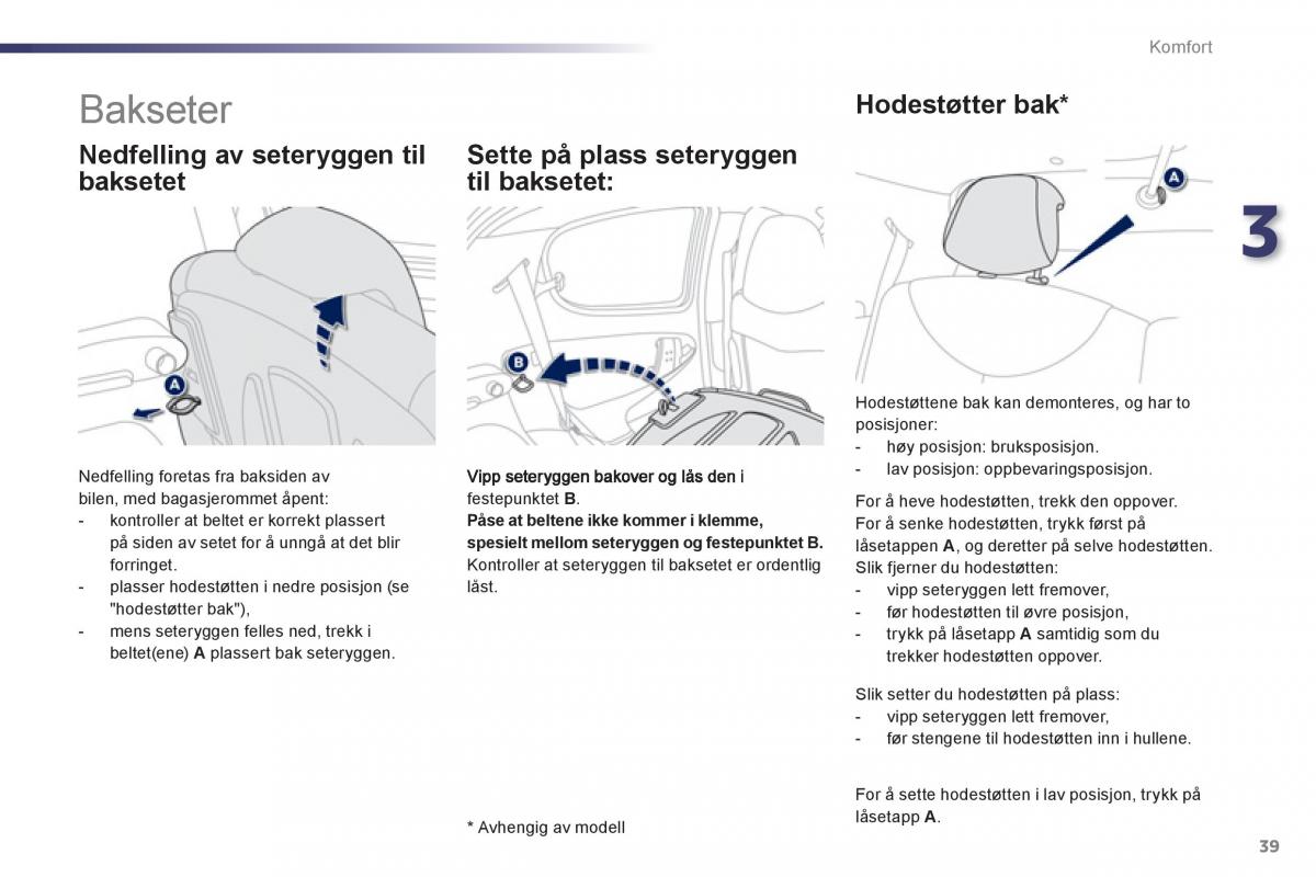 Peugeot 107 bruksanvisningen / page 41