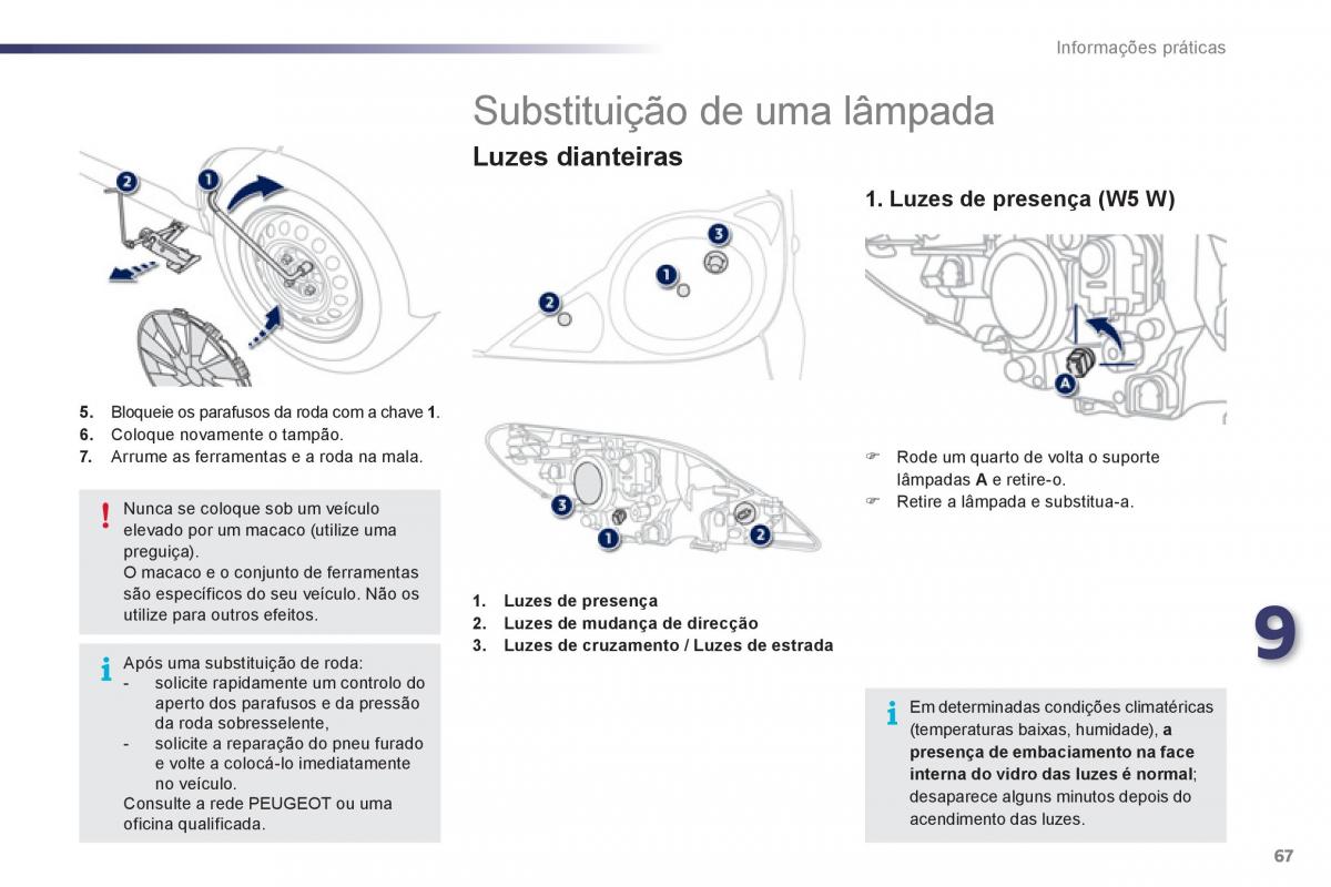 manual de usuario Peugeot 107 manual del propietario / page 69