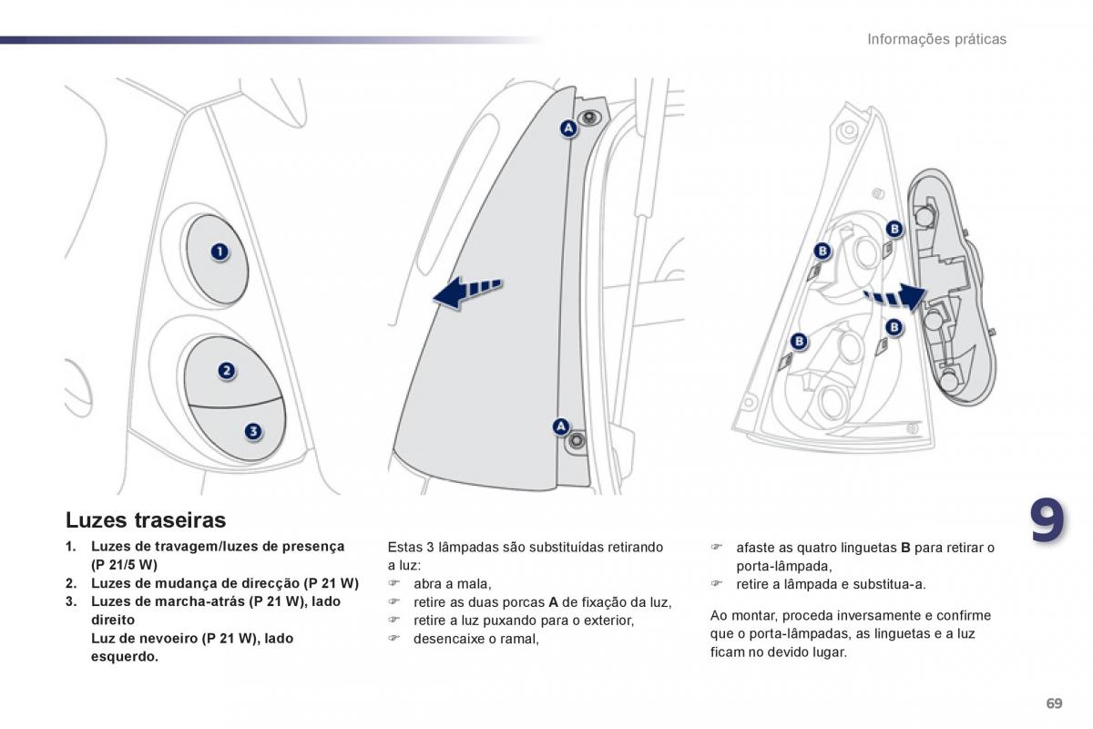 Bedienungsanleitung Peugeot 107 manual del propietario / page 71