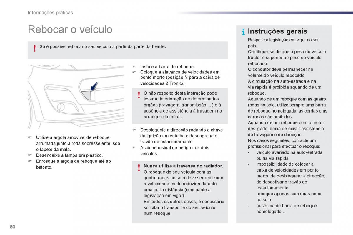 manual de usuario Peugeot 107 manual del propietario / page 82