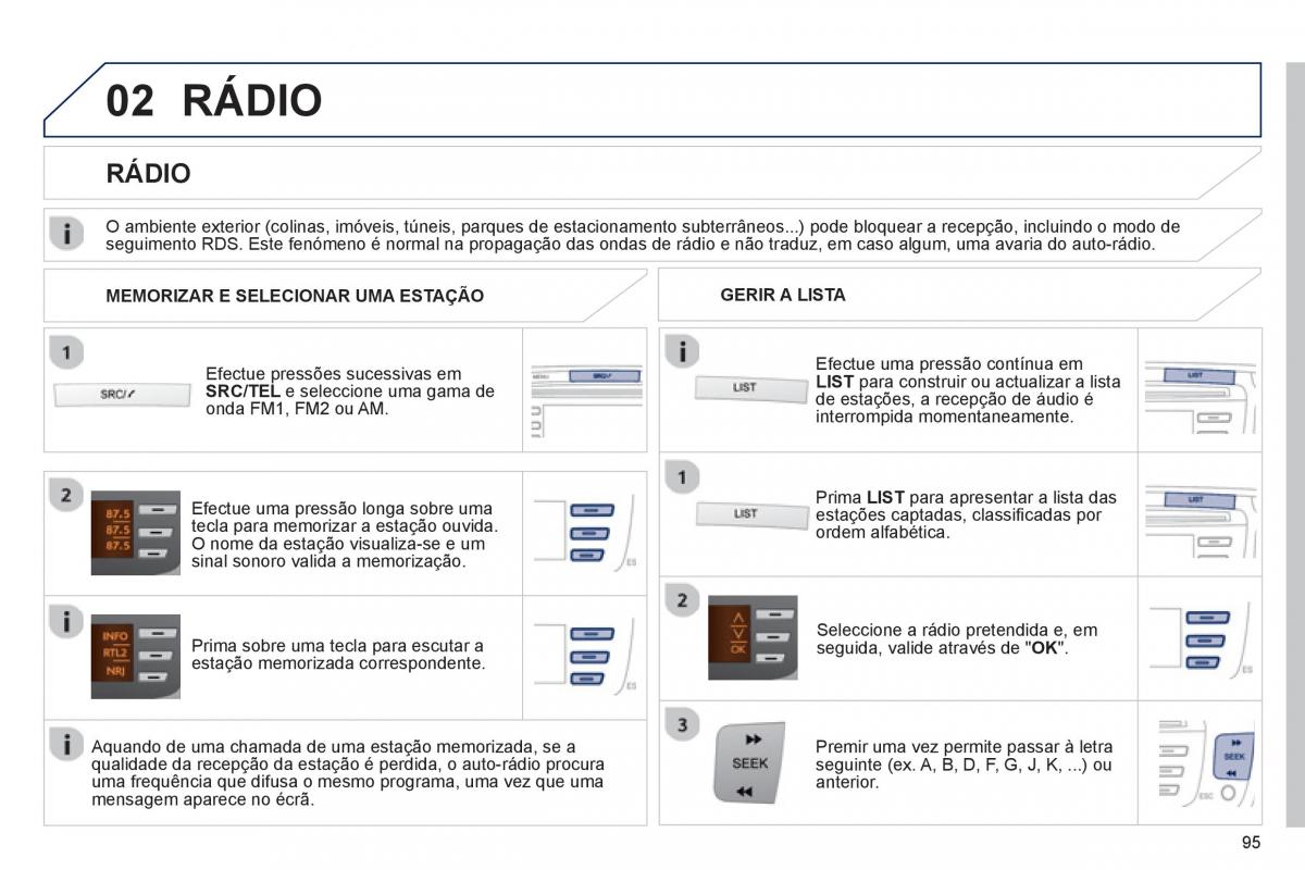 Bedienungsanleitung Peugeot 107 manual del propietario / page 97