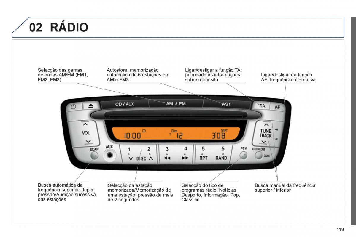 manual de usuario Peugeot 107 manual del propietario / page 121