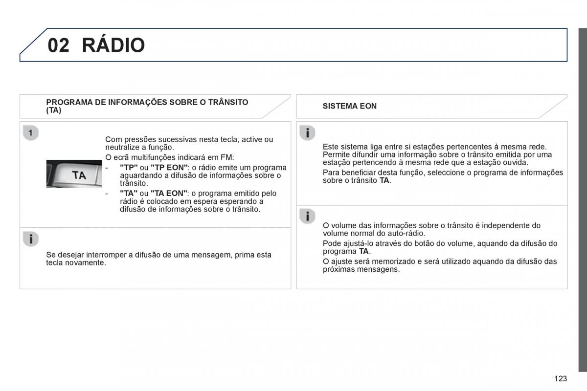 manual de usuario Peugeot 107 manual del propietario / page 125