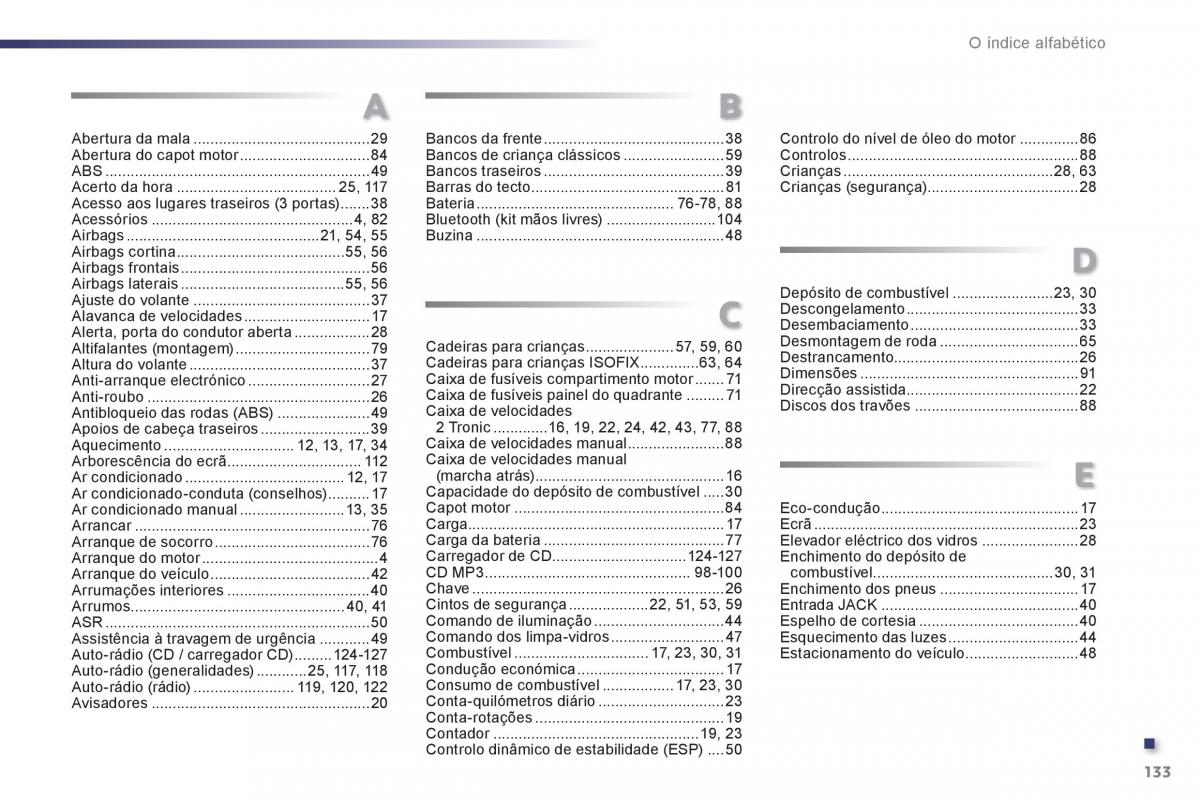 Bedienungsanleitung Peugeot 107 manual del propietario / page 135