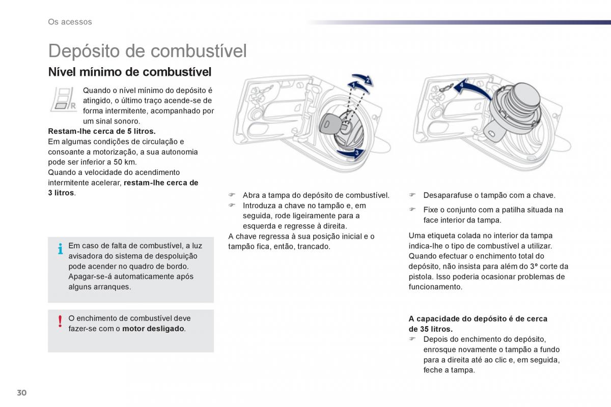 manual de usuario Peugeot 107 manual del propietario / page 32