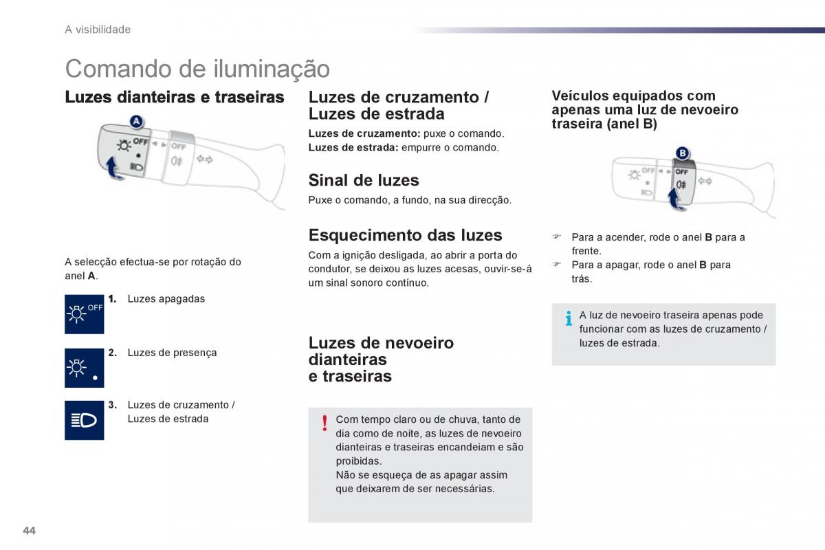 manual de usuario Peugeot 107 manual del propietario / page 46