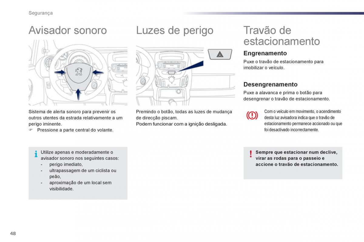 manual de usuario Peugeot 107 manual del propietario / page 50