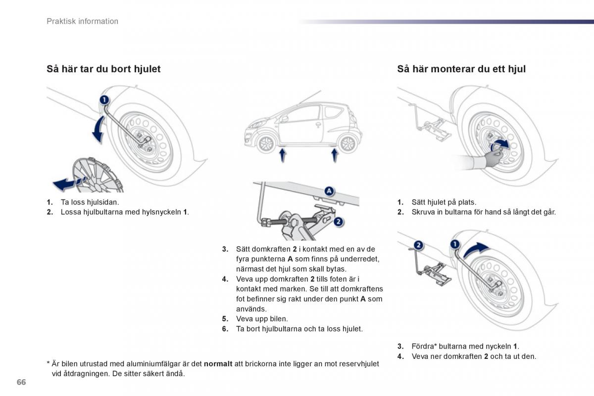 manual de usuario Peugeot 107 instruktionsbok / page 68