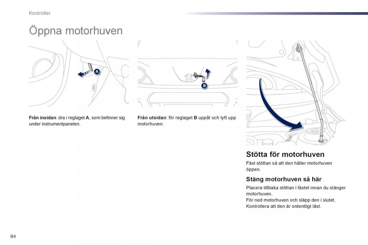 manual de usuario Peugeot 107 instruktionsbok / page 86