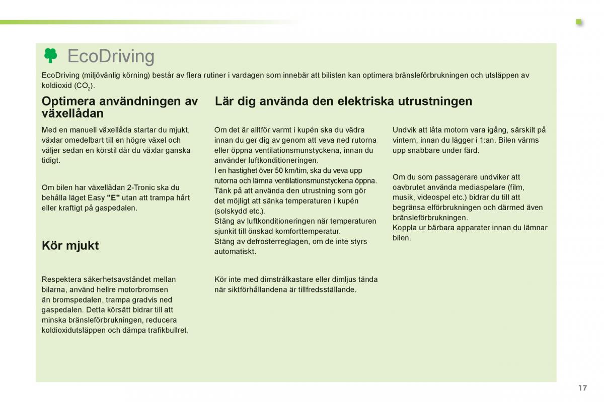 Peugeot 107 instruktionsbok / page 19