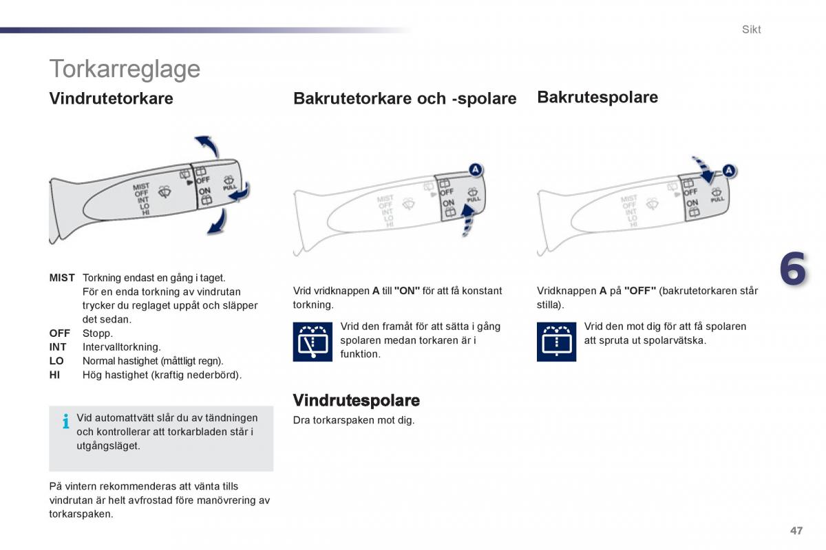 Bedienungsanleitung Peugeot 107 instruktionsbok / page 49