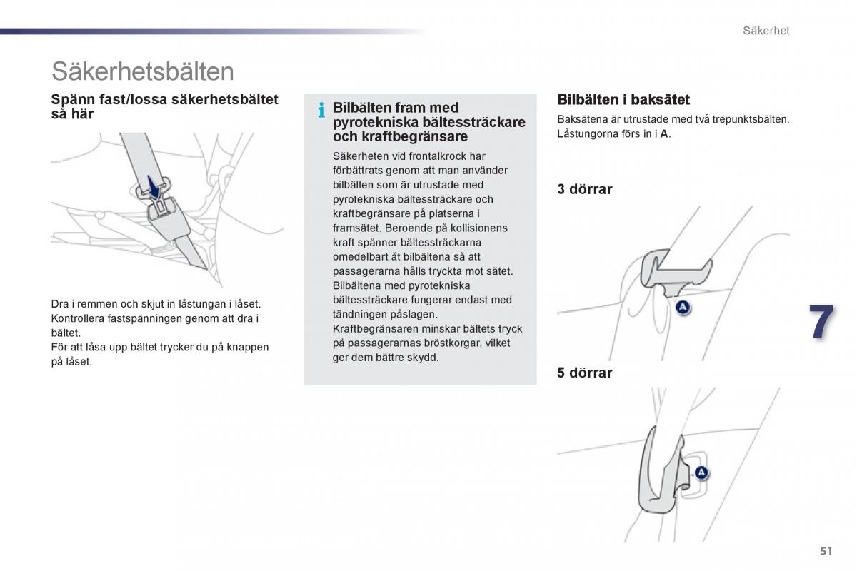 Bedienungsanleitung Peugeot 107 instruktionsbok / page 53