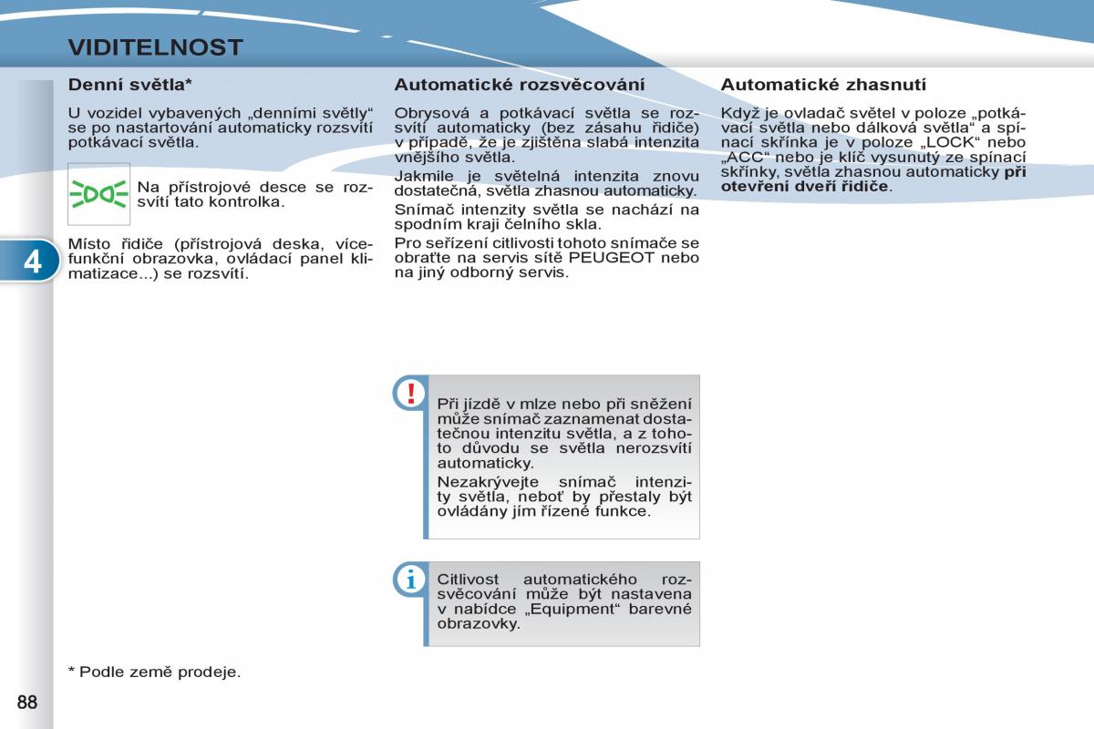 Peugeot 4007 navod k obsludze / page 90