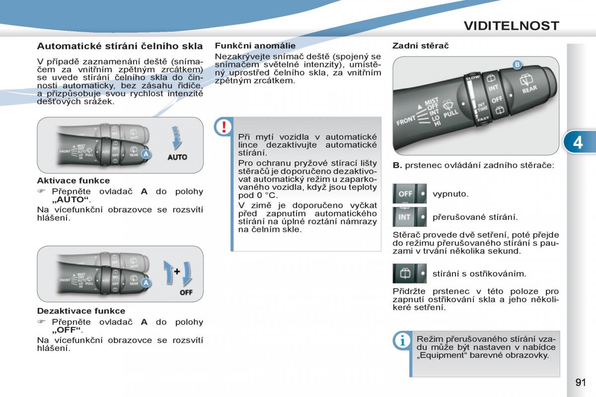 Peugeot 4007 navod k obsludze / page 93