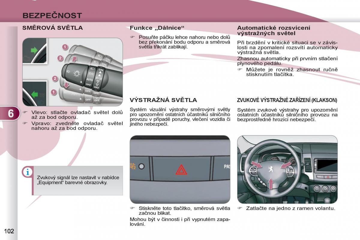 Peugeot 4007 navod k obsludze / page 104