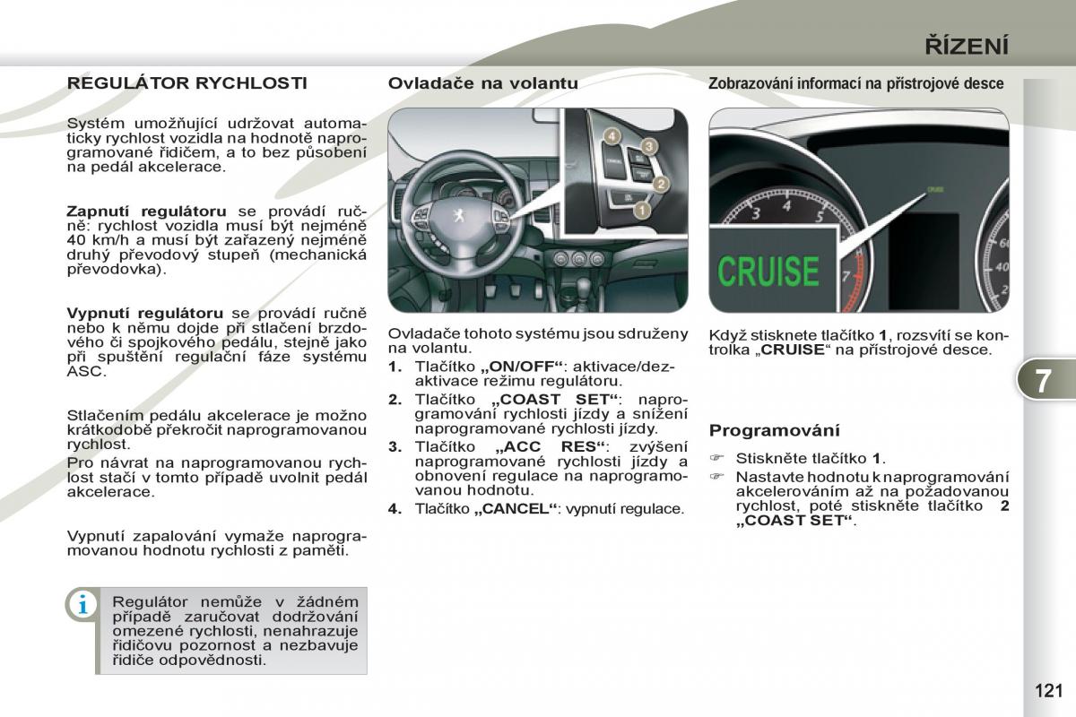 Peugeot 4007 navod k obsludze / page 123