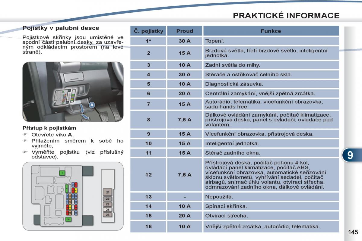 Peugeot 4007 navod k obsludze / page 147