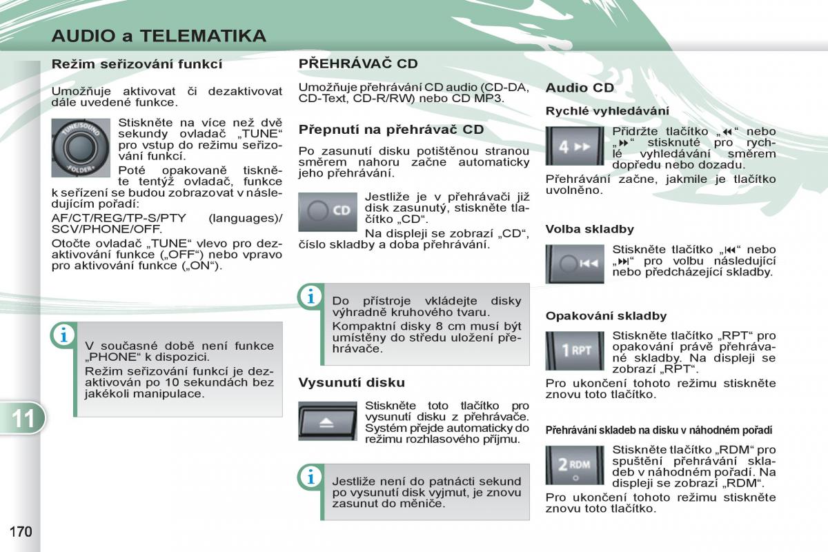 Peugeot 4007 navod k obsludze / page 172