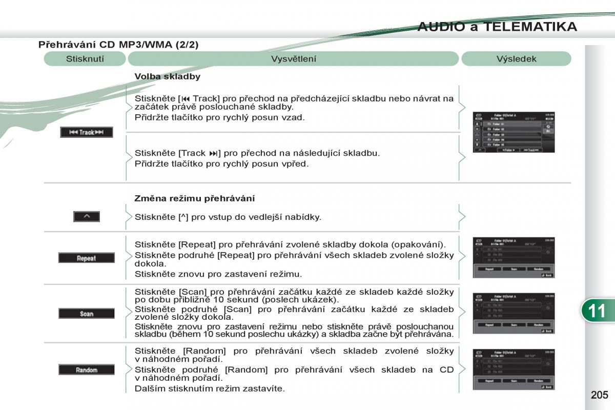 Peugeot 4007 navod k obsludze / page 207