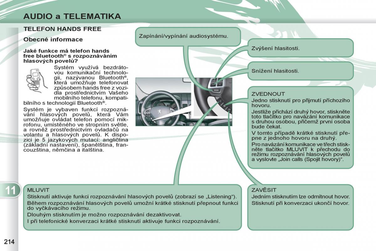 Peugeot 4007 navod k obsludze / page 216