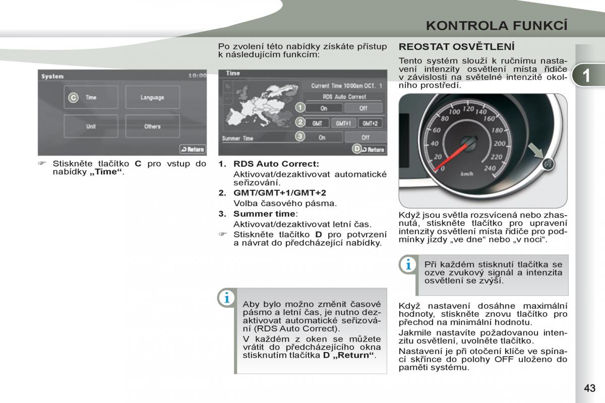 Peugeot 4007 navod k obsludze / page 45