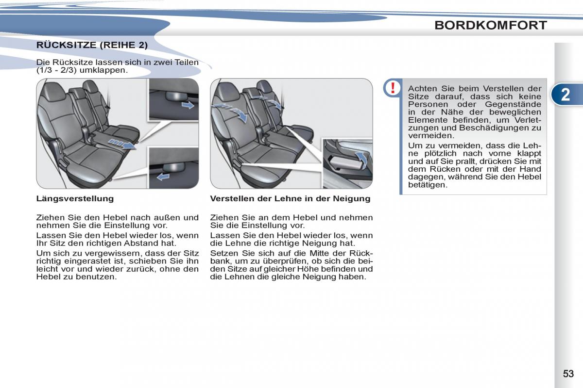 manuel du propriétaire Peugeot 4007 Handbuch / page 55