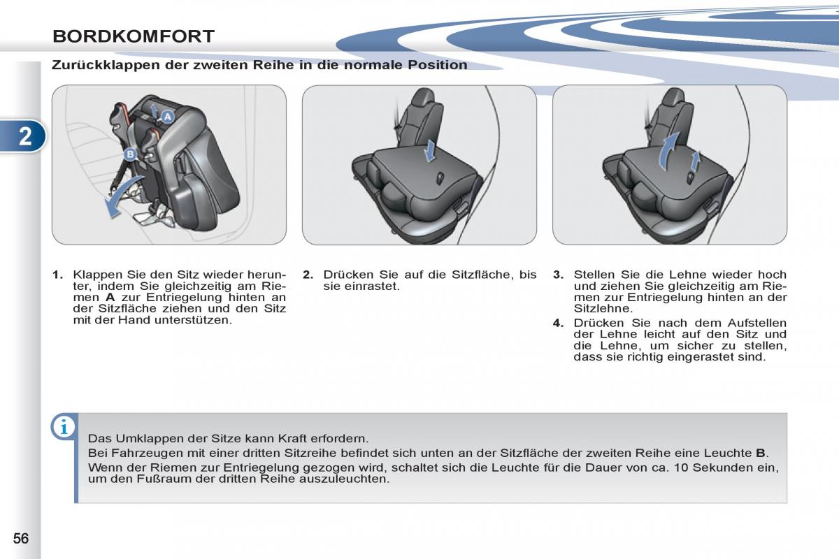 manuel du propriétaire Peugeot 4007 Handbuch / page 58