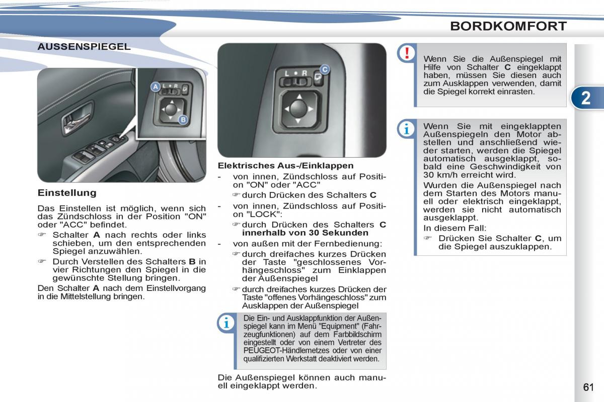 manuel du propriétaire Peugeot 4007 Handbuch / page 63