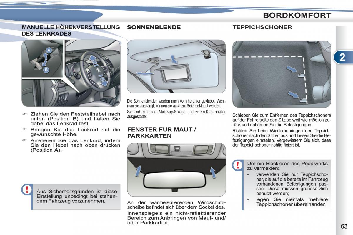 manuel du propriétaire Peugeot 4007 Handbuch / page 65