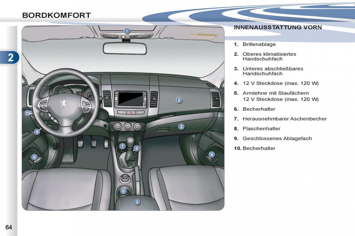 manuel du propriétaire Peugeot 4007 Handbuch / page 66