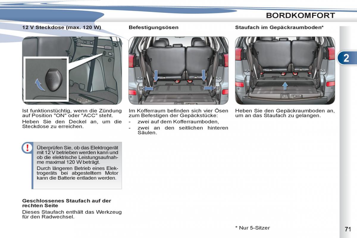 manuel du propriétaire Peugeot 4007 Handbuch / page 73