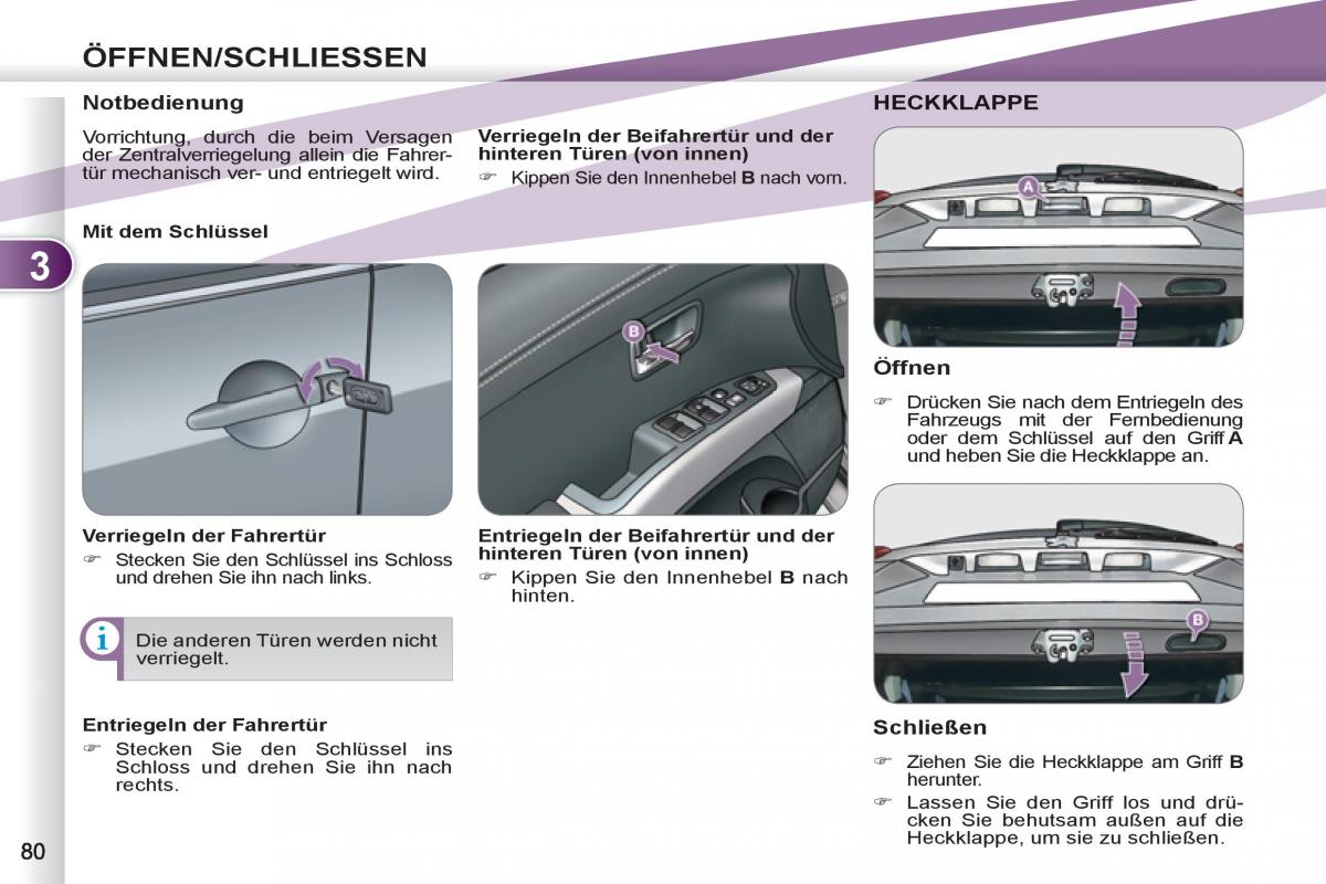 manuel du propriétaire Peugeot 4007 Handbuch / page 82