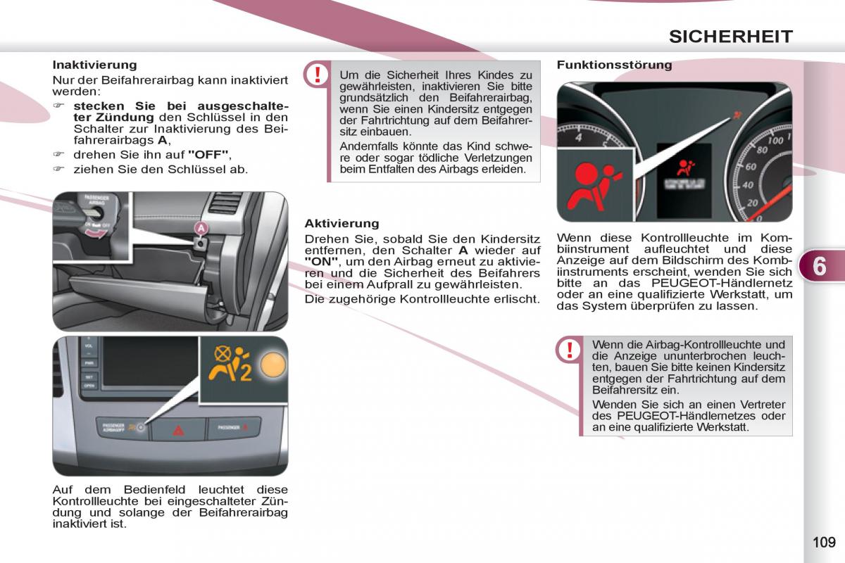 manuel du propriétaire Peugeot 4007 Handbuch / page 111